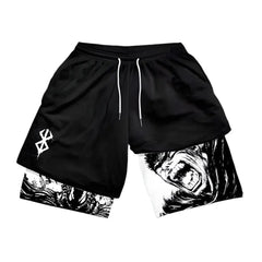 B E R S E R K | Branded Warrior Shorts - Anime Gymwear Morocco Front  